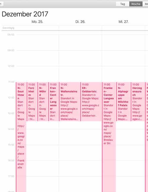Touren Kalender